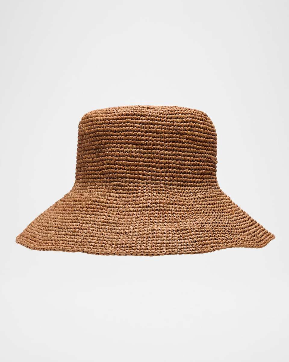 Jade Raffia Bucket Hat